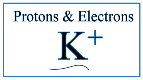How to find Protons & Electrons for the K+ (Potassium ion).